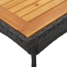 Set de comedor jardín 5 pzas con cojines ratán PE acacia negro
