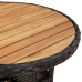 Set de comedor jardín 5 pzas con cojines ratán PE acacia negro