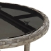 Set comedor jardín 5 pzas y cojines ratán sintético vidrio gris