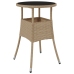 Set comedor jardín 5 pzas cojines ratán sintético vidrio beige