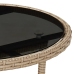 Set comedor jardín 5 pzas cojines ratán sintético vidrio beige