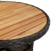 Set de comedor jardín 5 pzas con cojines ratán PE acacia negro