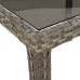 Set comedor jardín 11 pzas cojines ratán sintético vidrio gris