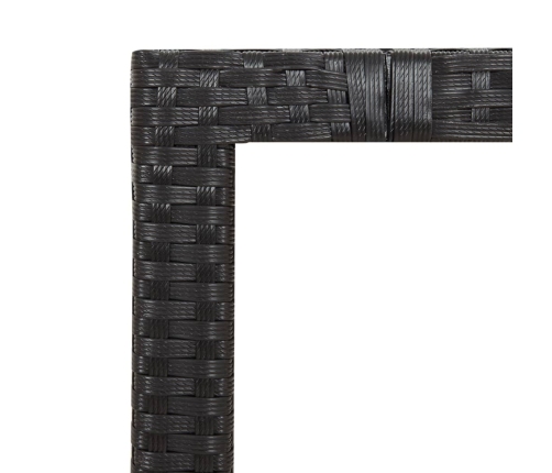 Set de muebles jardín 5 pzas con cojines ratán sintético negro