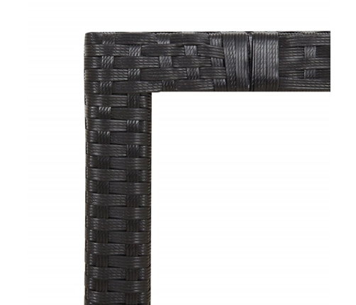 Set de muebles jardín 5 pzas con cojines ratán sintético negro