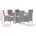 Set de comedor de jardín 7 pzas y cojines ratán sintético negro