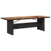 Set de comedor jardín 11 pzas con cojines ratán sintético negro