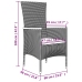 Set de comedor jardín 11 pzas con cojines ratán sintético negro