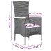 Set de comedor jardín 11 pzas con cojines ratán sintético negro