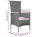 Set de comedor jardín 11 pzas con cojines ratán sintético negro