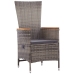Set comedor jardín 9 pzas y cojines ratán sintético gris