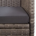 Set comedor jardín 9 pzas y cojines ratán sintético gris