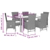 Set comedor de jardín 7 pzas con cojines ratán sintético beige