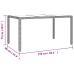 Set comedor de jardín 7 pzas con cojines ratán sintético beige