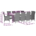 Set comedor de jardín 11 pzas con cojines ratán sintético beige