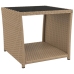 Set comedor de jardín 3 pzas con cojines ratán sintético beige