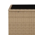 Set comedor de jardín 3 pzas con cojines ratán sintético beige