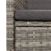 Set comedor jardín 7 pzas y cojines ratán sintético gris