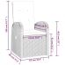 Set comedor jardín 7 pzas y cojines ratán sintético gris