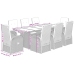 Set comedor jardín 9 pzas y cojines ratán sintético gris