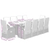 Set comedor jardín 9 pzas y cojines ratán sintético gris