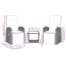 Set comedor de jardín 3 piezas con cojines ratán sintético gris