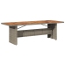 Set comedor jardín 9 pzas y cojines ratán sintético gris