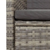 Set comedor jardín 9 pzas y cojines ratán sintético gris