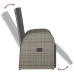 Set comedor jardín 9 pzas y cojines ratán sintético gris