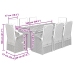 Set comedor jardín 9 pzas y cojines ratán sintético gris