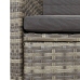 Set comedor jardín 7 pzas y cojines ratán sintético gris
