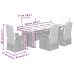 Set comedor jardín 7 pzas y cojines ratán sintético gris