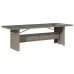 Set de comedor de jardín 11 pzas y cojines ratán sintético gris