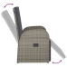 Set comedor jardín 9 pzas y cojines ratán sintético gris