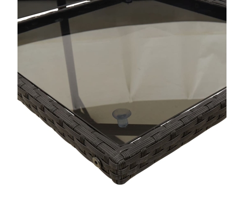 Set de muebles jardín 5 pzas con cojines ratán sintético negro