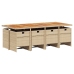 Set comedor de jardín 9 pzas con cojines ratán sintético beige