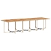 Set comedor de jardín con cojines 13 pzas ratán sintético beige
