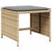 Set comedor de jardín 9 pzas con cojines ratán sintético beige