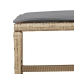 Set comedor de jardín 9 pzas con cojines ratán sintético beige