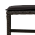 Set comedor de jardín con cojines 13 pzas ratán sintético negro