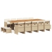 Set comedor de jardín con cojines 15 pzas ratán sintético beige