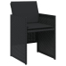 Set de muebles jardín 17 pzas con cojines ratán sintético negro