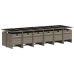 Set comedor de jardín 17 pzas y cojines ratán sintético gris