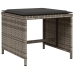 Set comedor de jardín 17 pzas y cojines ratán sintético gris