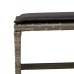 Set comedor de jardín 17 pzas y cojines ratán sintético gris