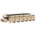 Set comedor de jardín 17 pzas con cojines ratán sintético beige