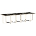 Set comedor de jardín 17 pzas con cojines ratán sintético beige