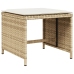 Set comedor de jardín 17 pzas con cojines ratán sintético beige