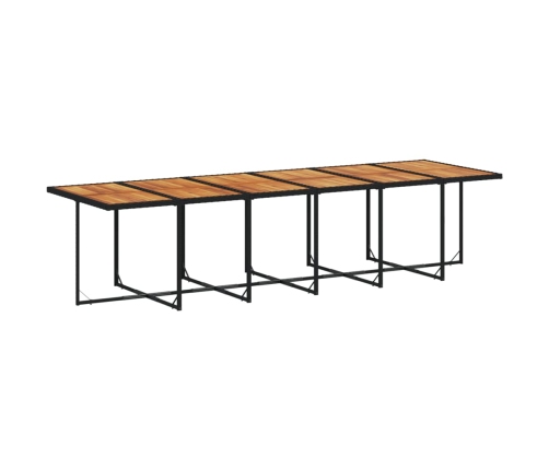 Set de muebles jardín 17 pzas con cojines ratán sintético negro