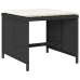 Set de muebles jardín 17 pzas con cojines ratán sintético negro